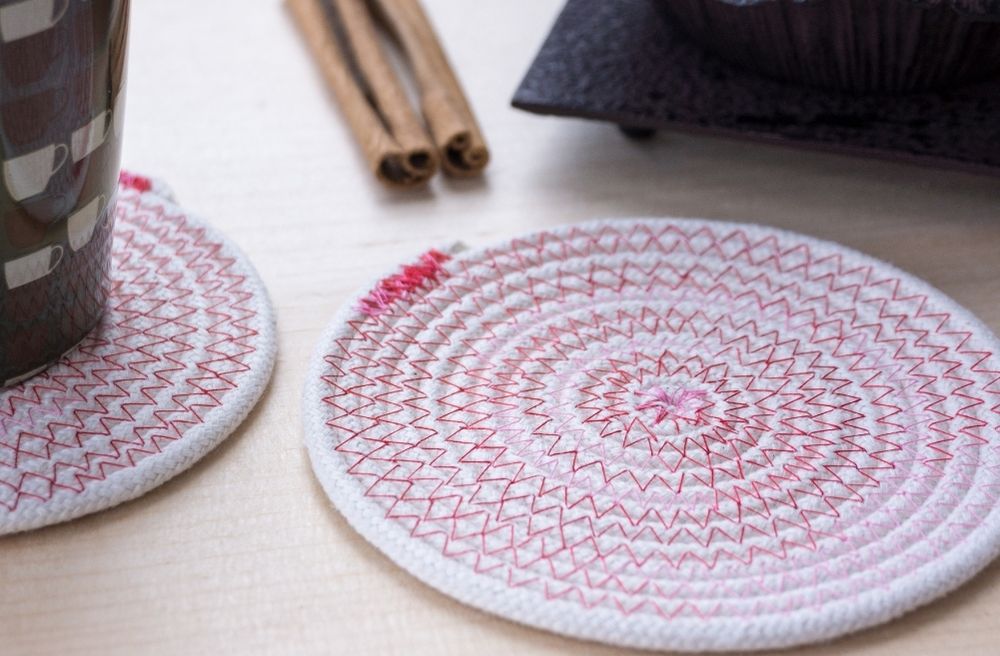 DIY fabric coasters