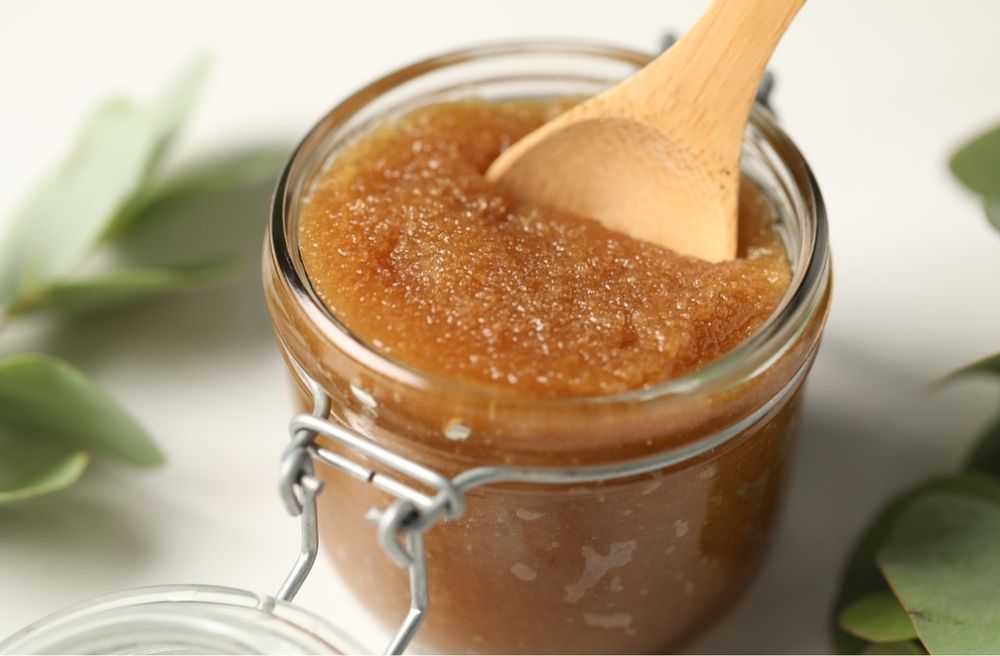 DIY sugar scrub gift jar