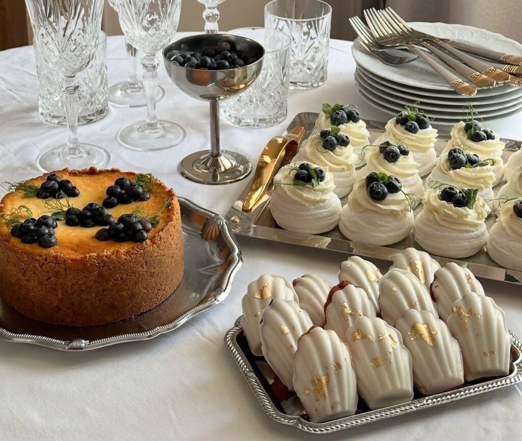Elegant French dessert dinner party