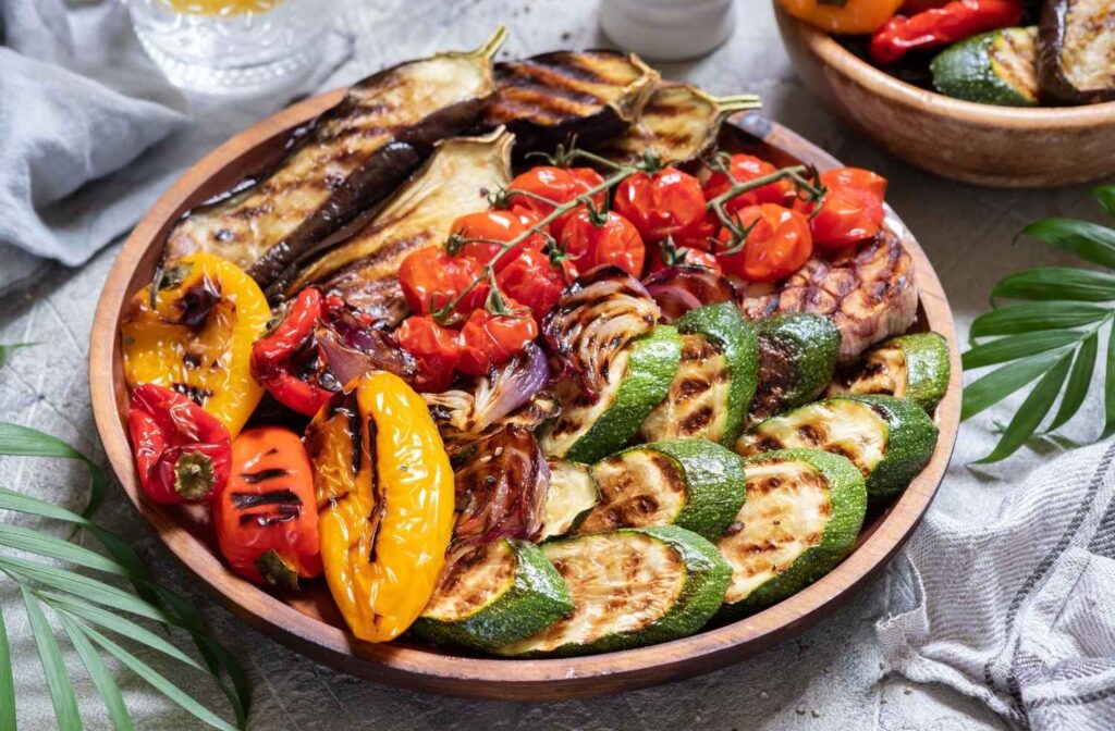 Mediterranean grilled vegetables platter