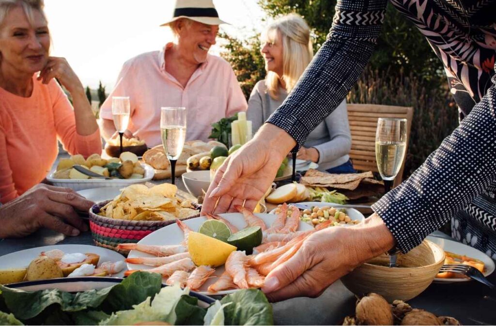 Mediterranean outdoor dinner table
