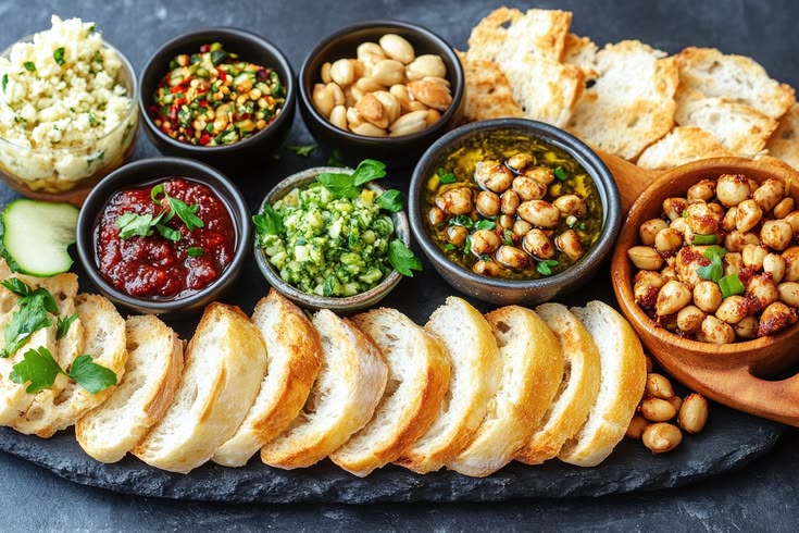 Mediterranean small plates dinner party