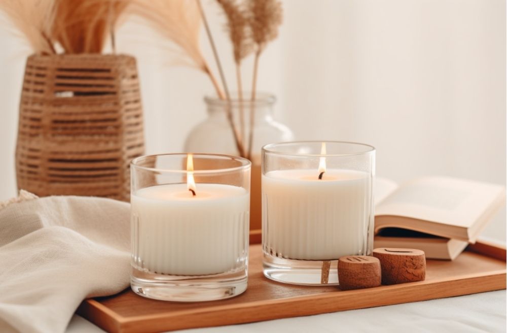 artisan scented candle home decor