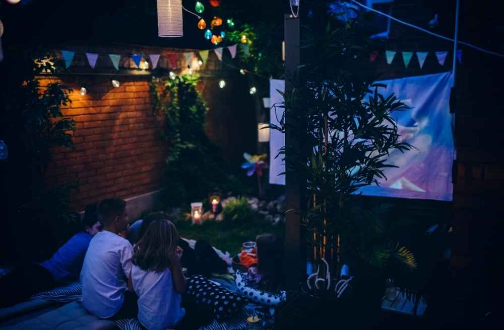backyard outdoor movie night