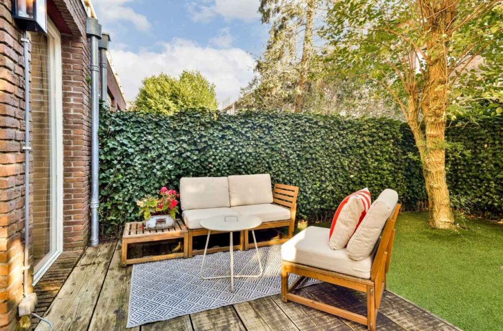 backyard party conversation area