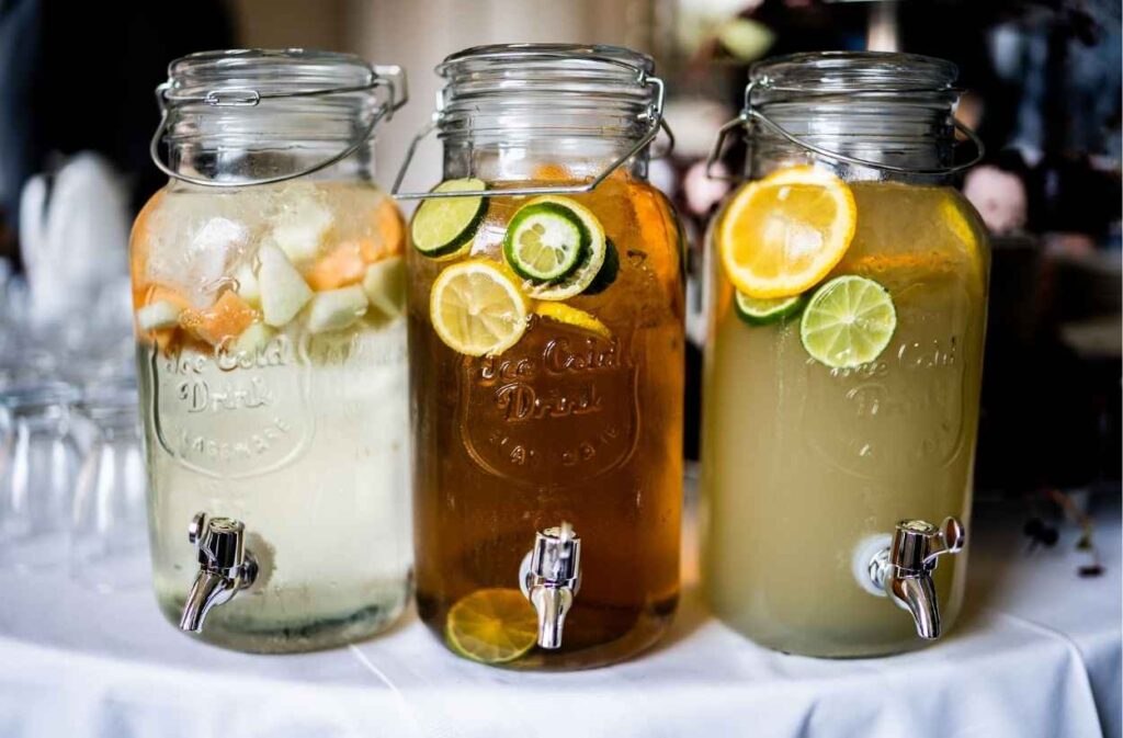 backyard party drink station