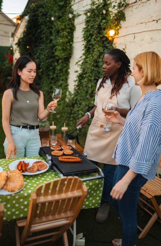 backyard party vacation atmosphere