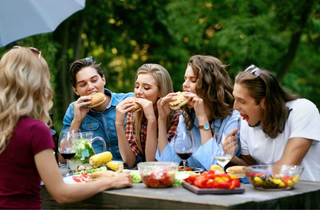 burger bar outdoor party
