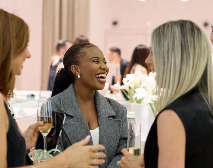 confident host mingling with guests