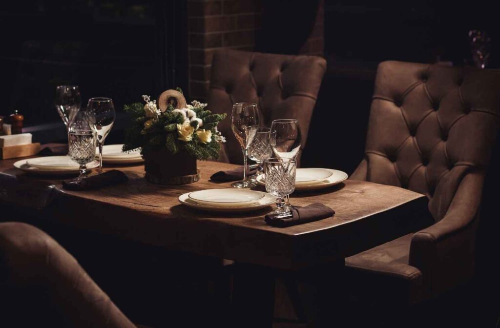 cozy after dinner wine lounge