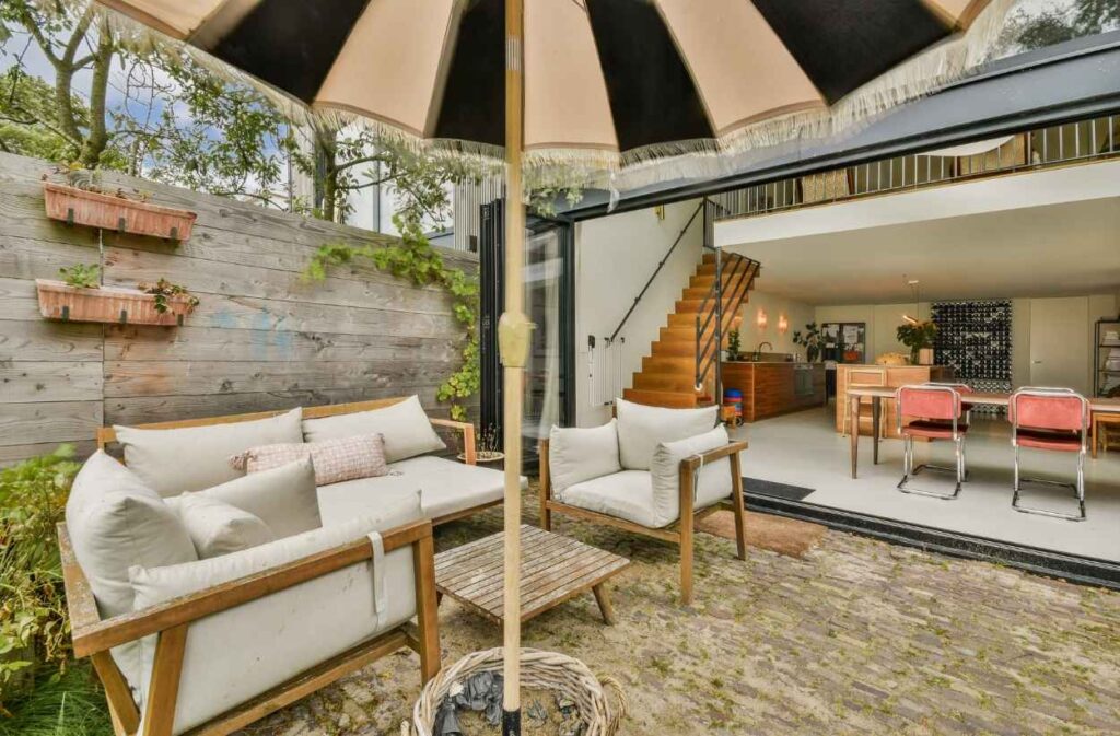 cozy outdoor living patio
