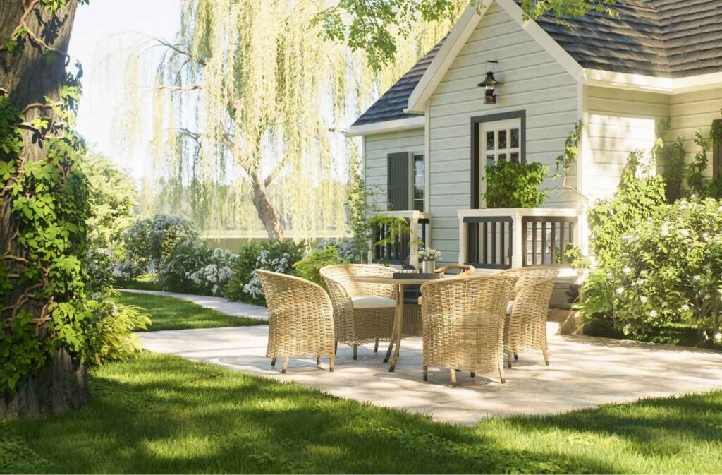 cozy patio conversation area
