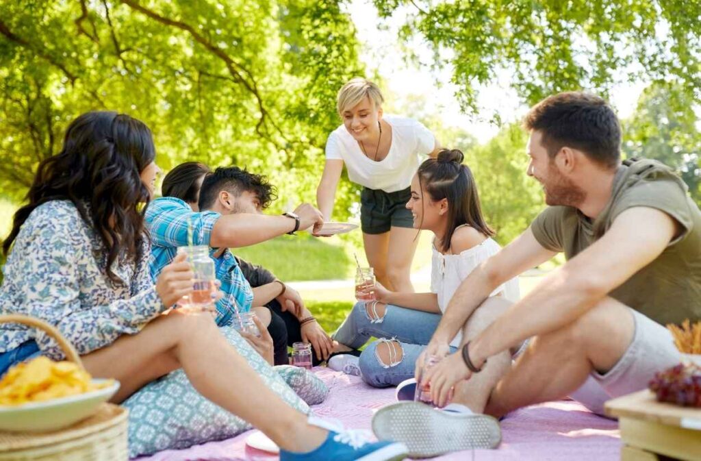 elegant outdoor picnic party
