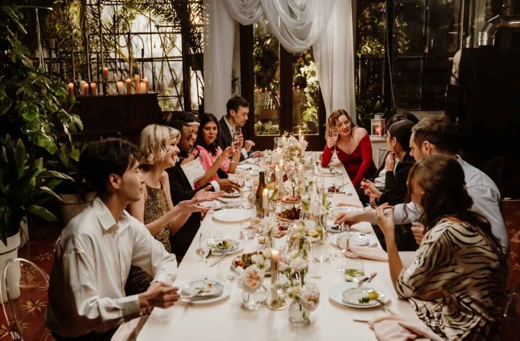 elegant vintage dinner party