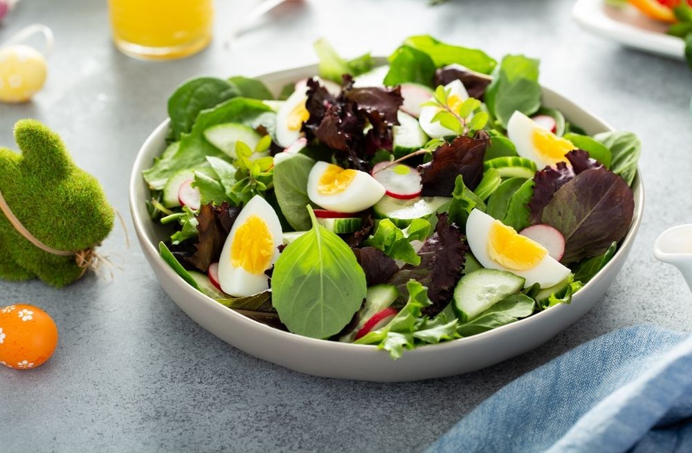 fresh green salad brunch