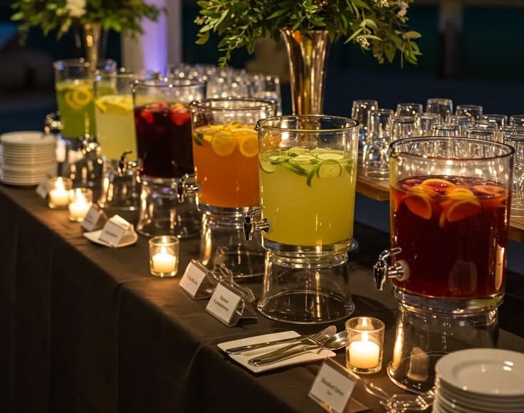 glamorous drink station party