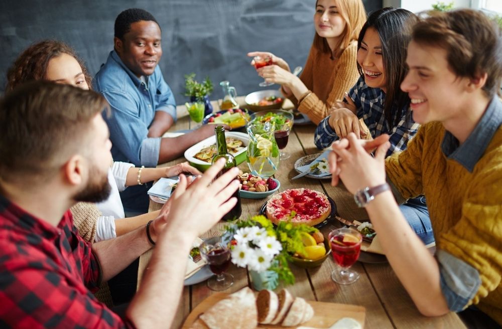 inclusive group conversation dinner party