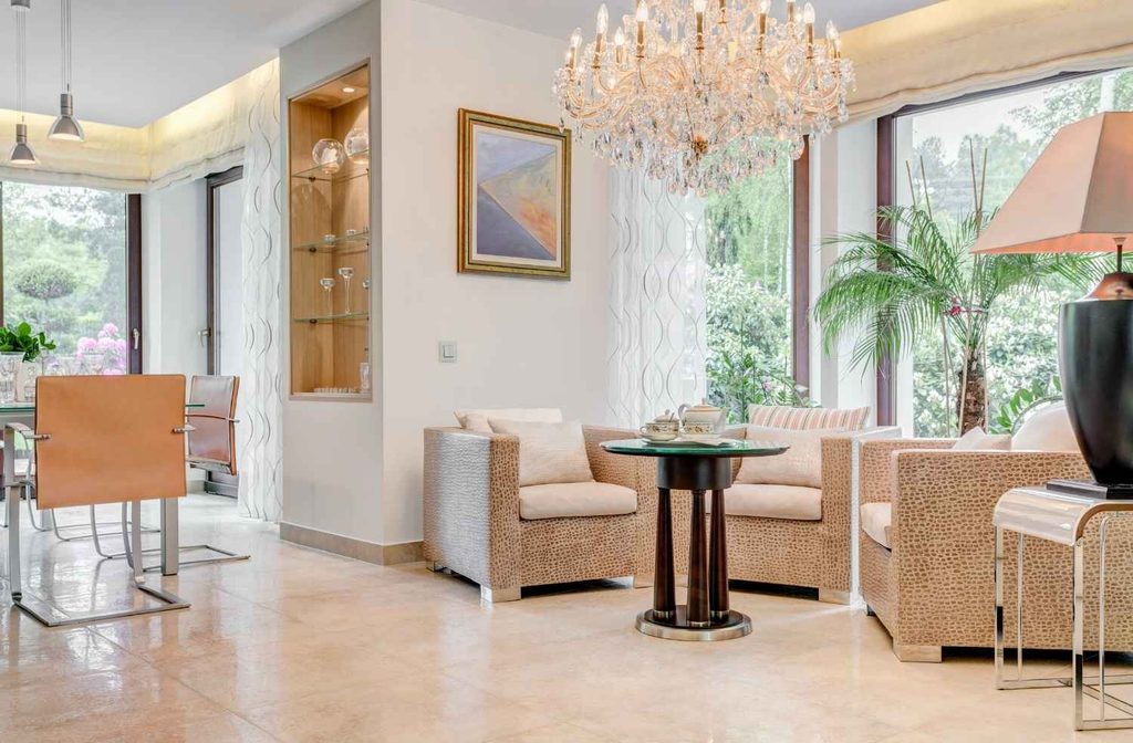 harsh bright lighting living room