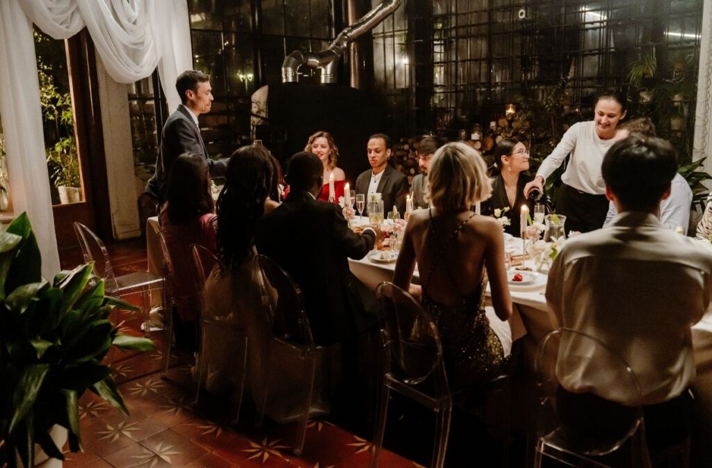 late night dessert dinner party