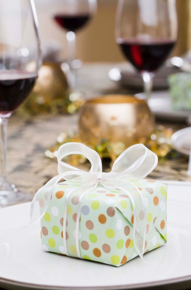 luxury hostess gifts on elegant table