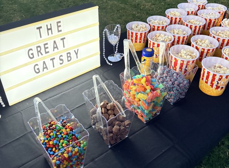 movie night welcome table