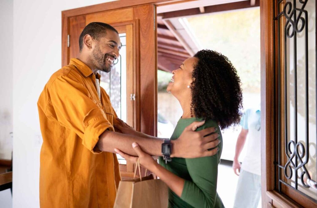open house guests arriving home