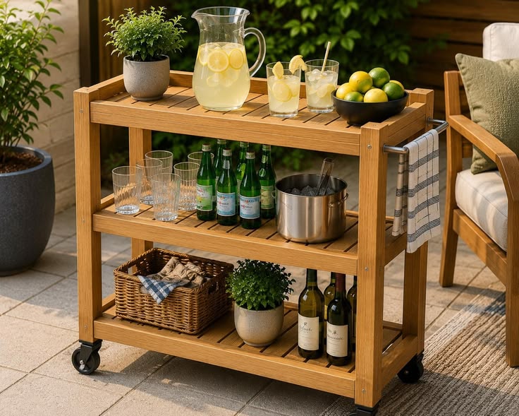 outdoor bar cart patio