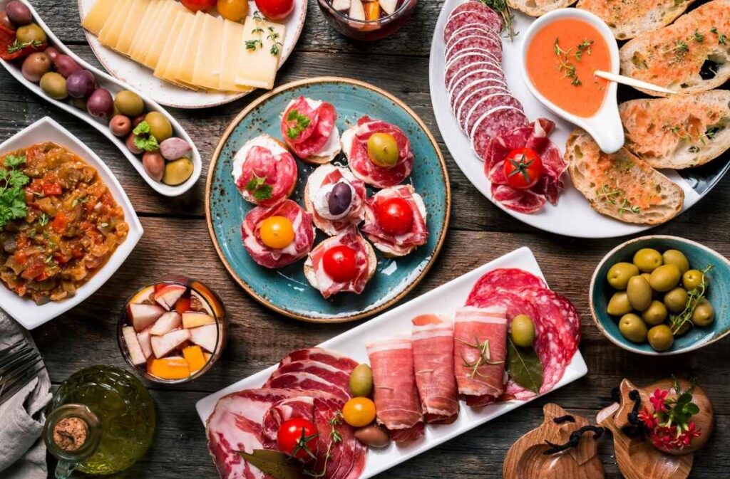 outdoor tapas dinner