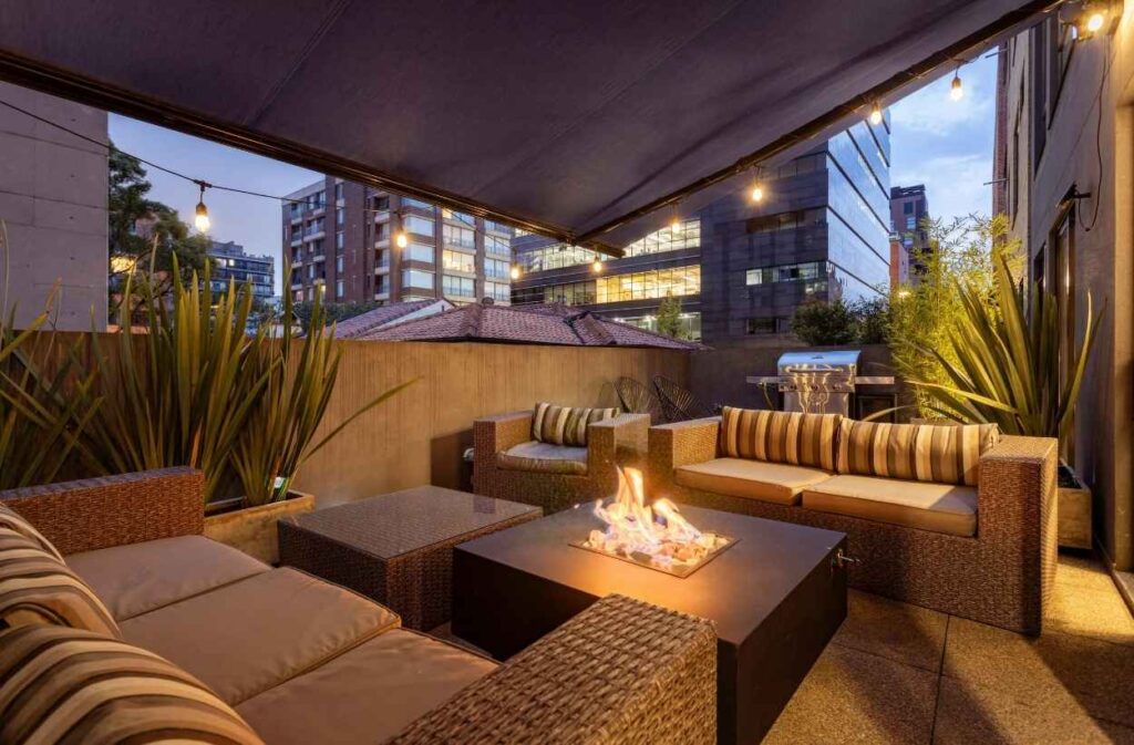 patio fire pit seating
