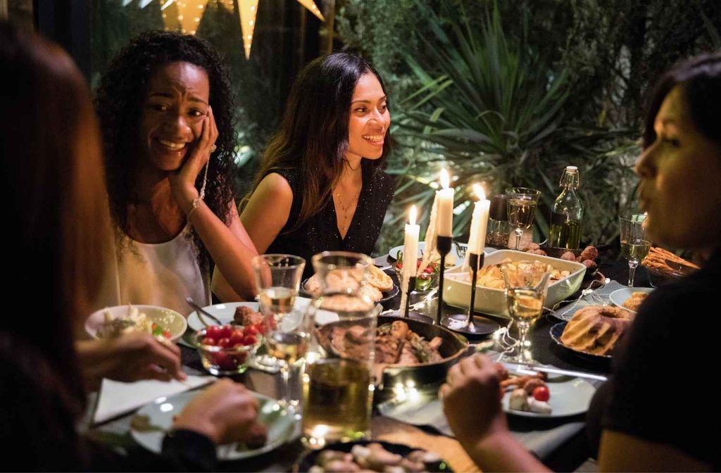 respectful conversation at dinner party