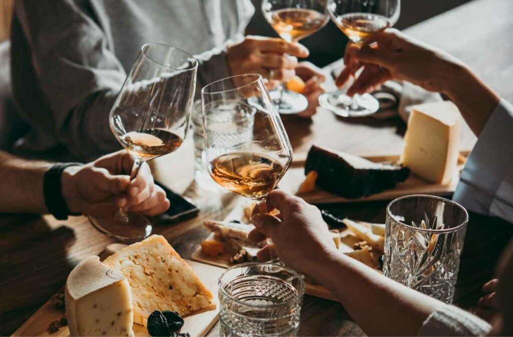rustic Italian wine table