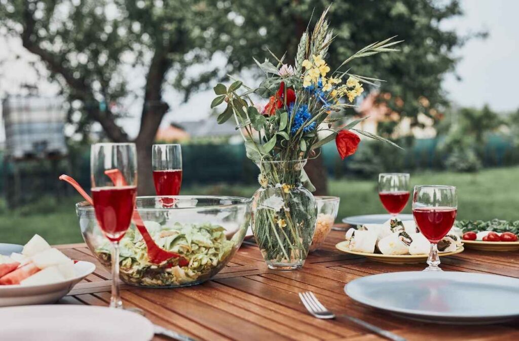 rustic outdoor party