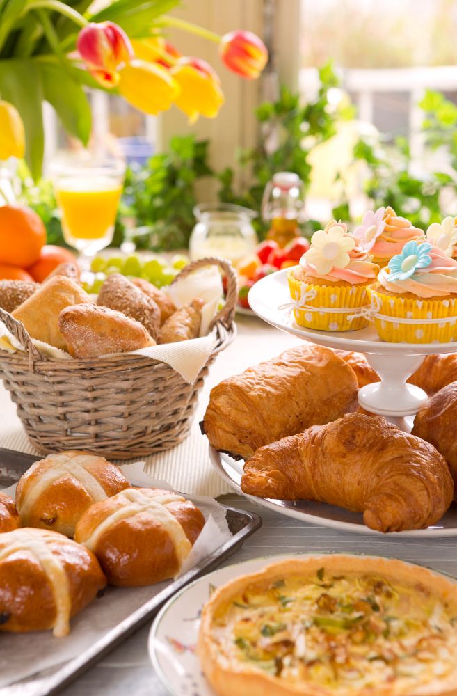 small brunch buffet table