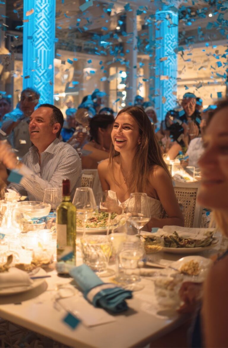 stylish adult dinner party gathering