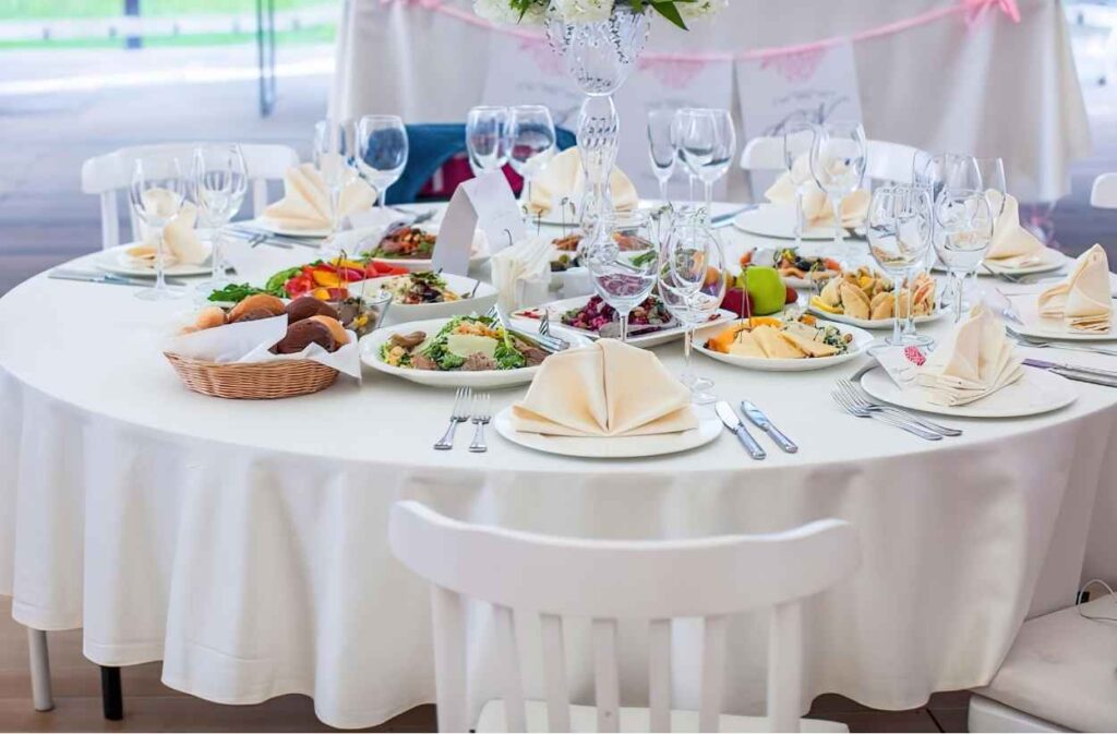 summer dinner dessert table