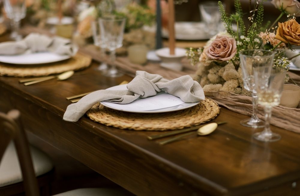 textured table setting