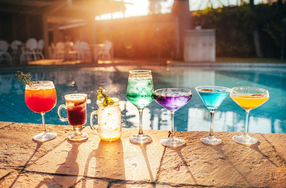 tropical mocktail party