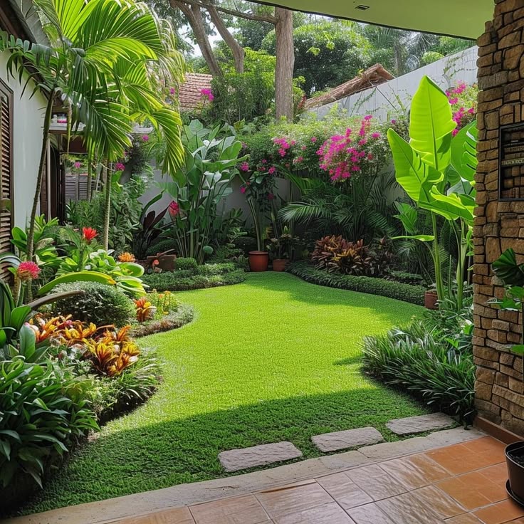 tropical outdoor party decor