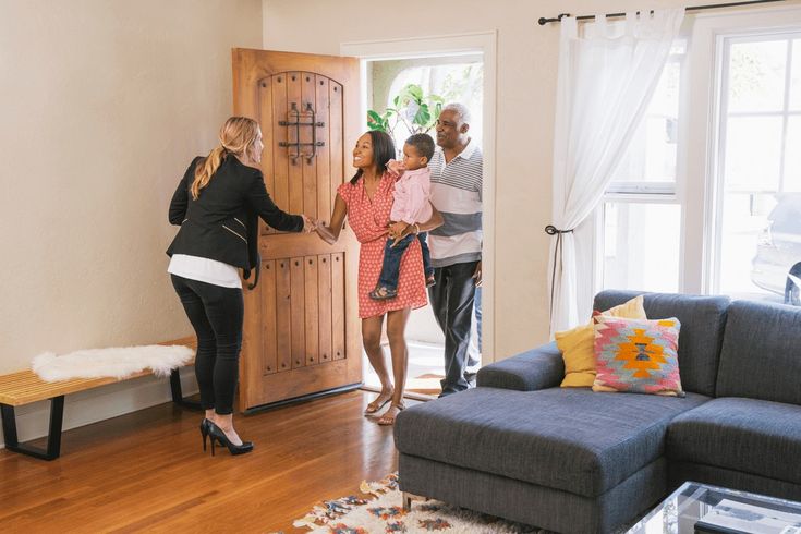 warm welcome guests at door