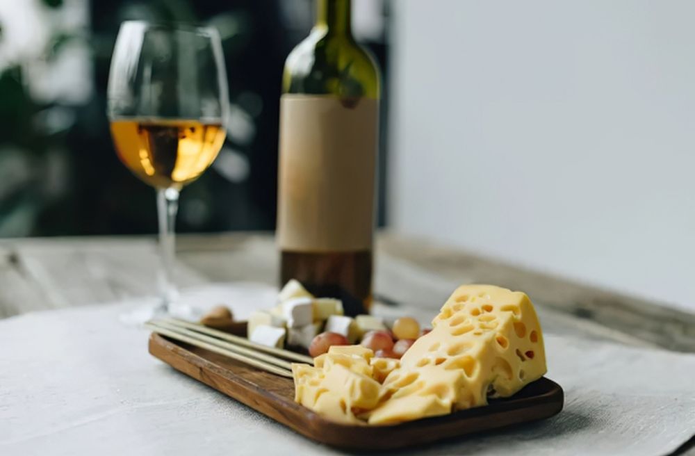 wine and cheese board