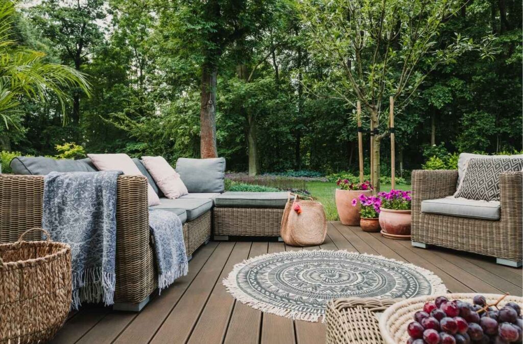 woven patio decor