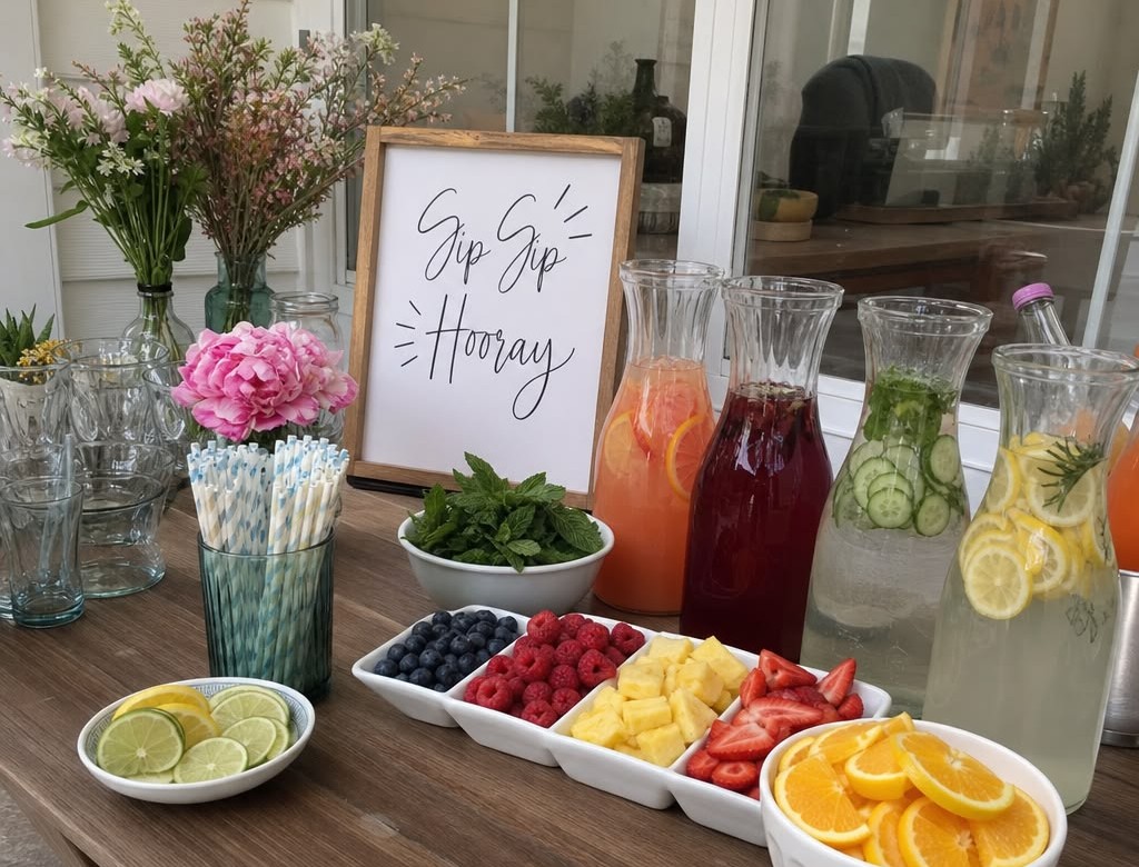 DIY drink station sign