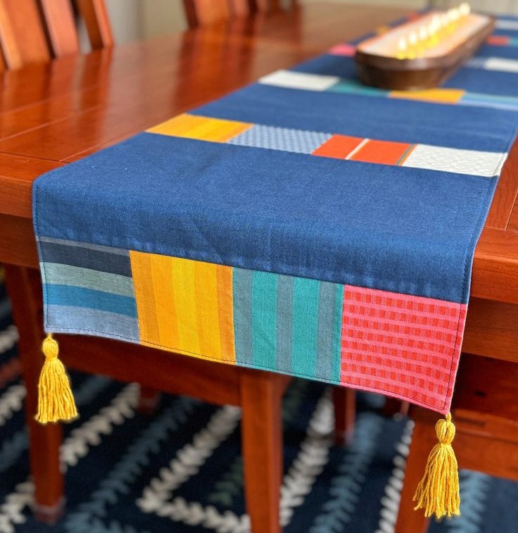 DIY fabric table runner
