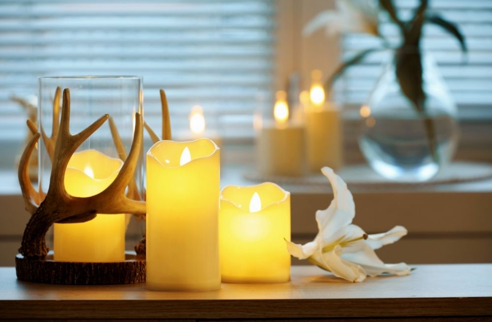 LED candles elegant table