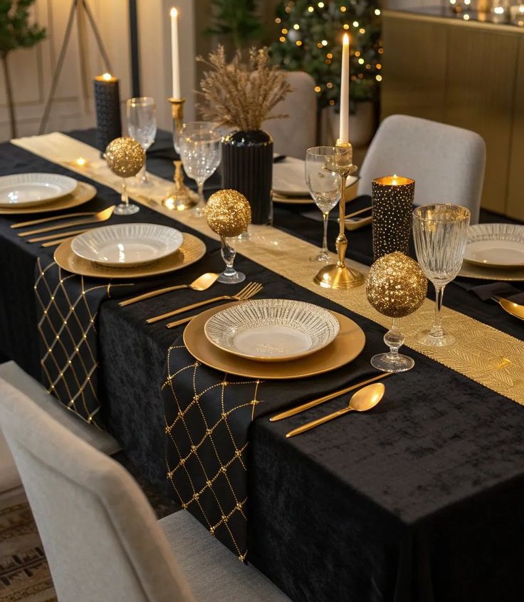 New Yearโs Eve table