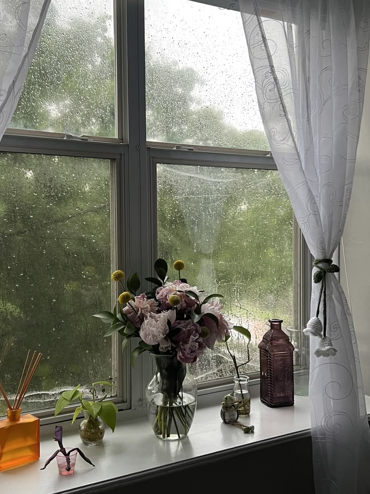 rainy window gathering