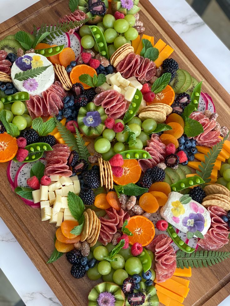 spring garden charcuterie board