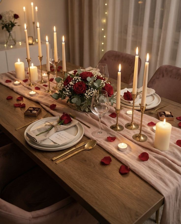 anniversary dinner table