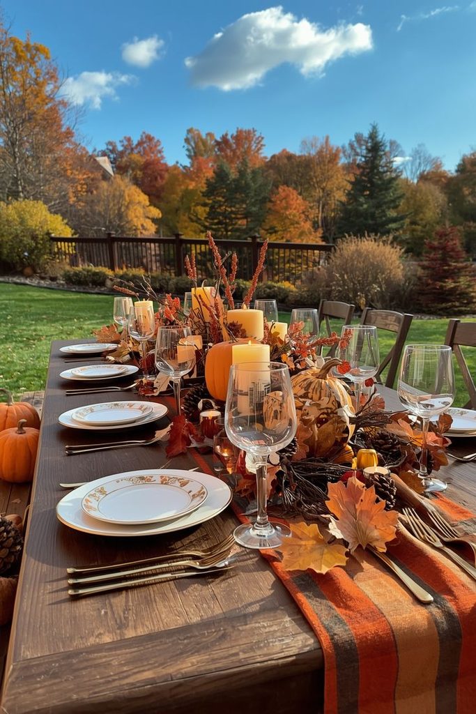 autumn outdoor supper