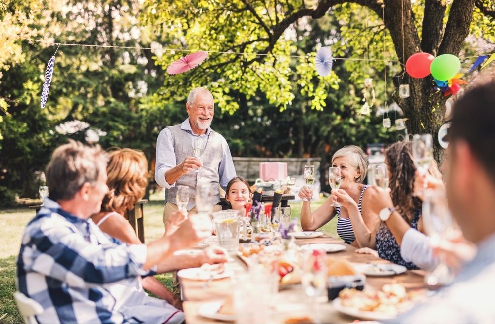 backyard welcome party